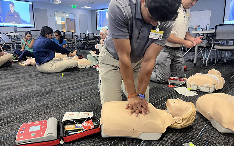 man giving cpr