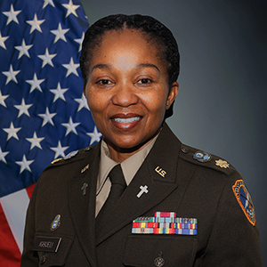 headshot of Major Frances Igboeli in Army uniform