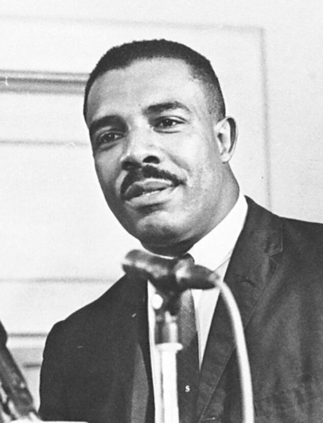 Black-and-white  headshot of Mr Solomon in 1960