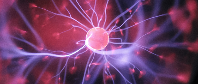 Simulated image of neuro transmitters.