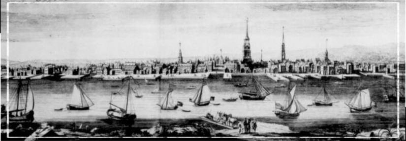 Historic drawing of Prichard's Ships