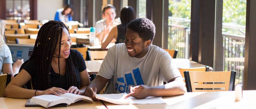 Students study at Russell House at the University of South Carolina, Columbia.