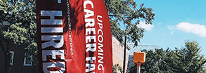 photo of banners that say get HIRED