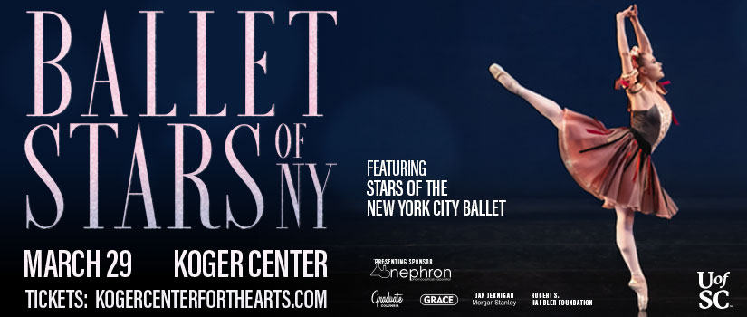 Sara Mearns performing with the "Ballet Stars" 2020 logo