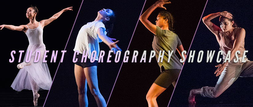 4 separate dancers performing in the Fall 2019 Student Choreography Showcase