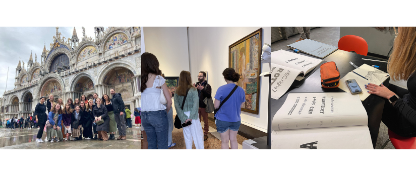 GD+I students on a study abroad trip to Italy focused on type and architecture