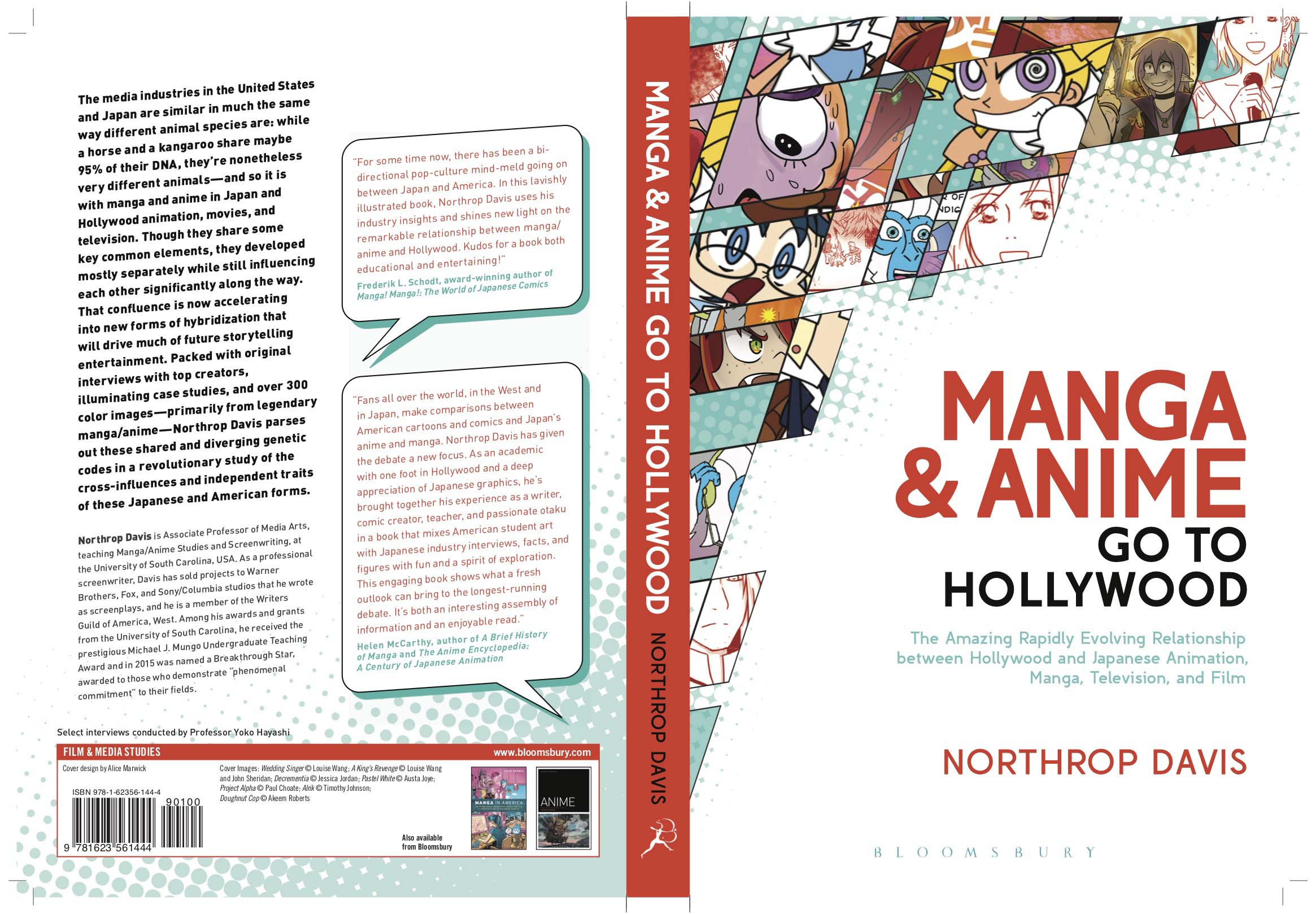 Cover of Professor Davis' book, Manga and Anime Go To Hollywood.