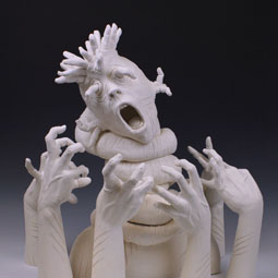 Image of Jackson Shaner's sculpture featuring expressive monster.