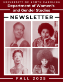 fall newsletter cover page featuring young black feminists