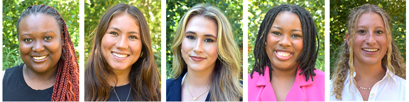 five female student headshots