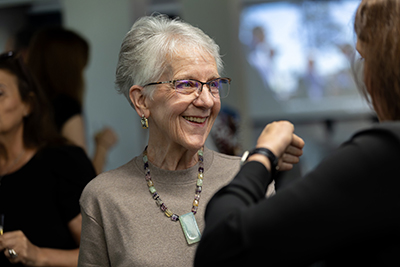 Janet Tarbox at a reception
