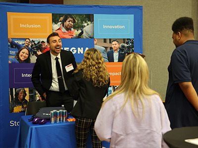 TEGNA recruiting at a career fair.