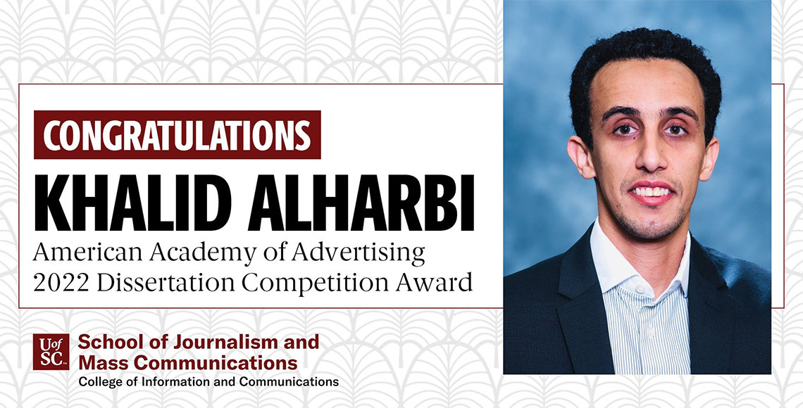 Khalid Alharbi won the 2022 AAA dissertation award.