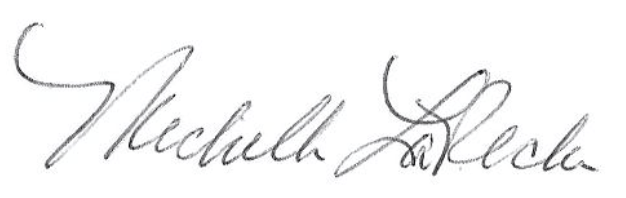 Michelle LaRoche's signature