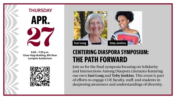 advertisement for Centering Diaspora Symposium: the Path forward