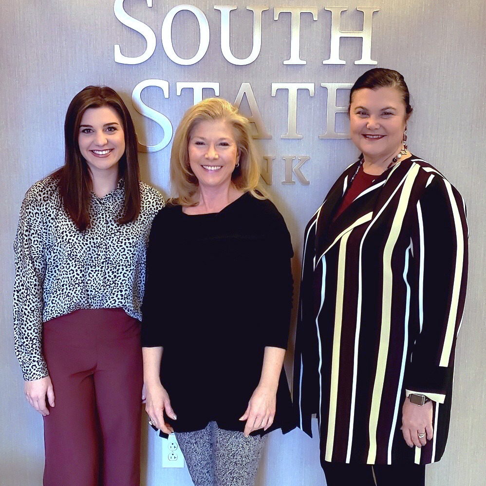 Pitcured left to right: Jordan Klein, Assistant Director of Development; Donna Pullen, Director of Corporate Giving and Events Management for South State Bank, and Cindy Van Buren, Assistant Dean of Professional Partnerships.