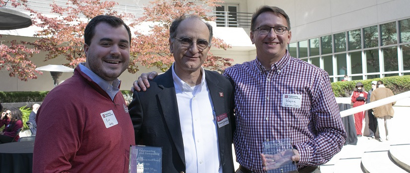 Dean Haj-Hariri poses with the alumni award recipients for 2019