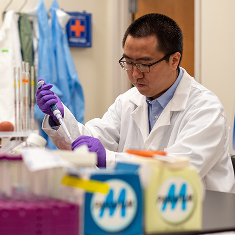 Chang Liu working in his lab