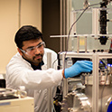 Patnaik works in the nuclear engineering lab
