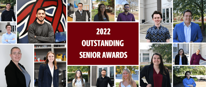 Collage image of outstanding seniors and text that says "2022 Outstanding Senior Awards