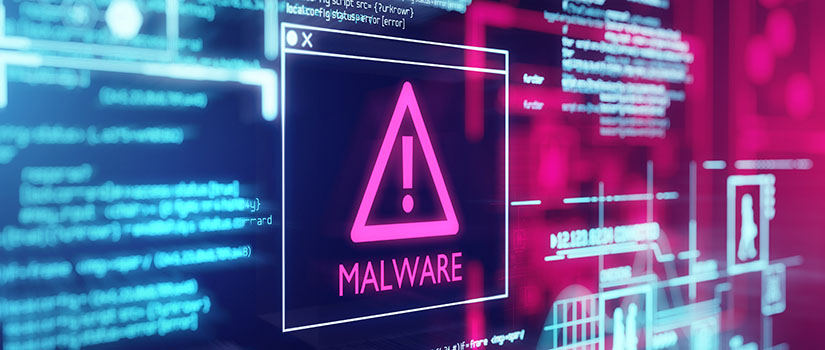 3D image of malware infection
