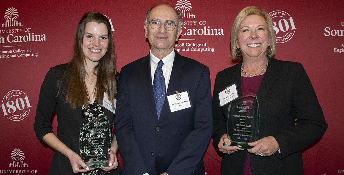 L-R: Grace Duncan, Dean Hossein Haj-Hariri, Rhonda Gass