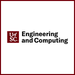 garnet and black logo that read UofSC Engineering and Computing