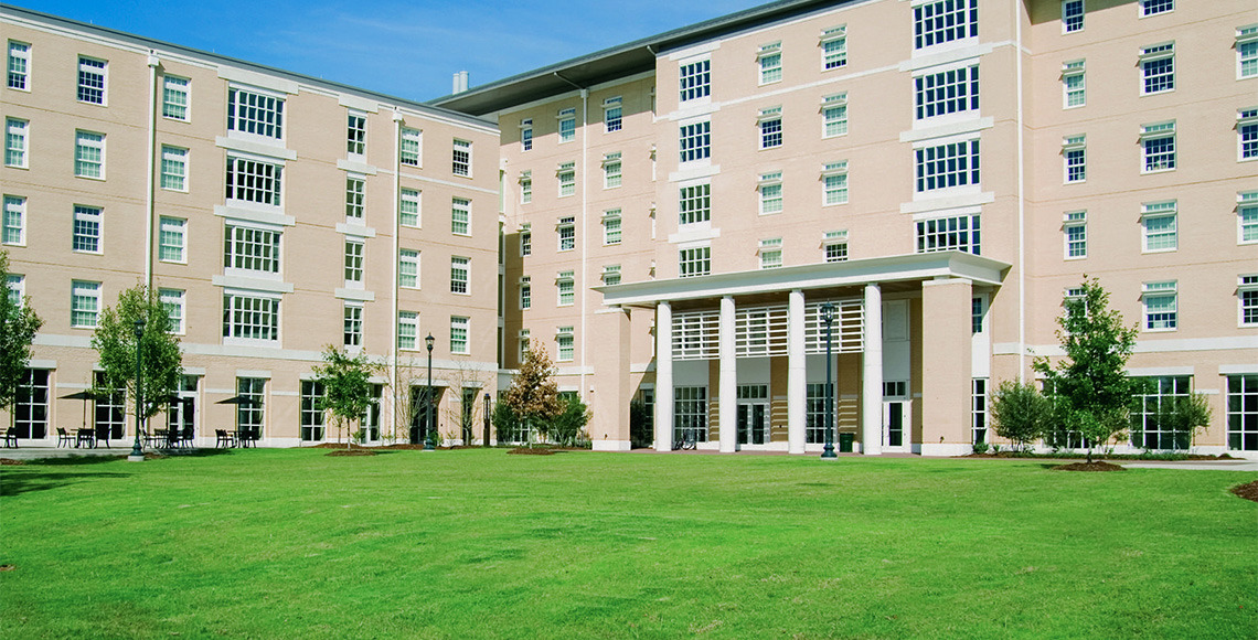 Outside of the Honors Residence Hall