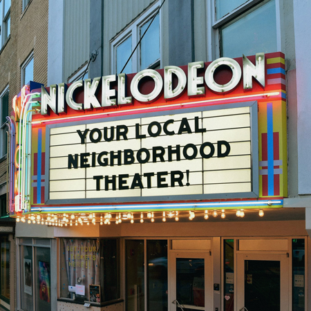 Outside the Nickelodeon Theater