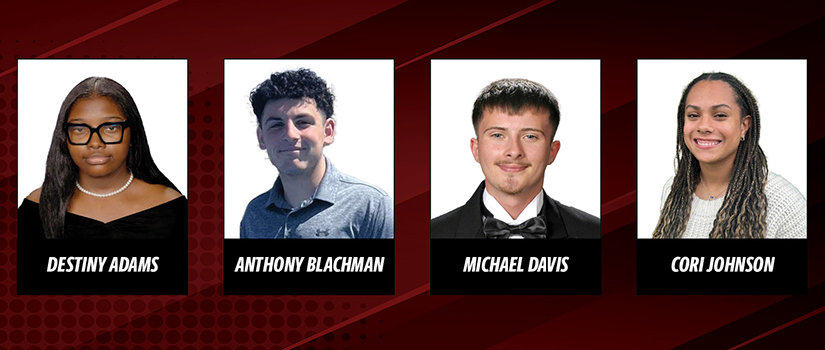 Headshot banner of Destiny Adams, Anthony Blachman, Michael Davis and Cori Johnson
