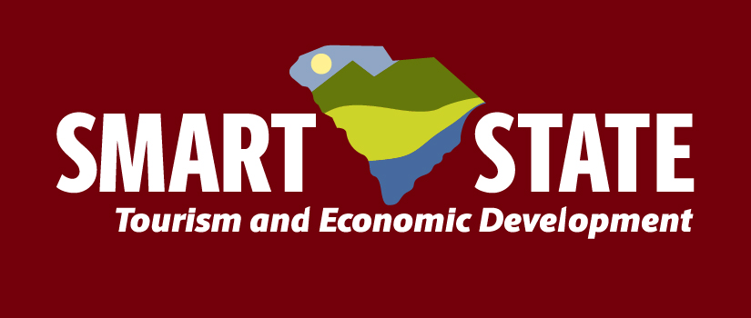 SmartState Tourism logo with garnet background