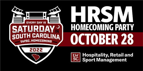 Everyday is Saturday in South Carolina Homecoming theme art featuring outline of Williams-Brice Stadium