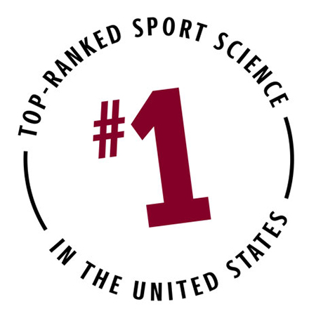 Graphic stating No. 1-ranked Sports Science school in the nation