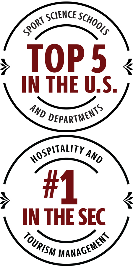 Top 5 U.S. Sport Science Schools and Departments, #1 in the SEC Hospitality and Tourism Management