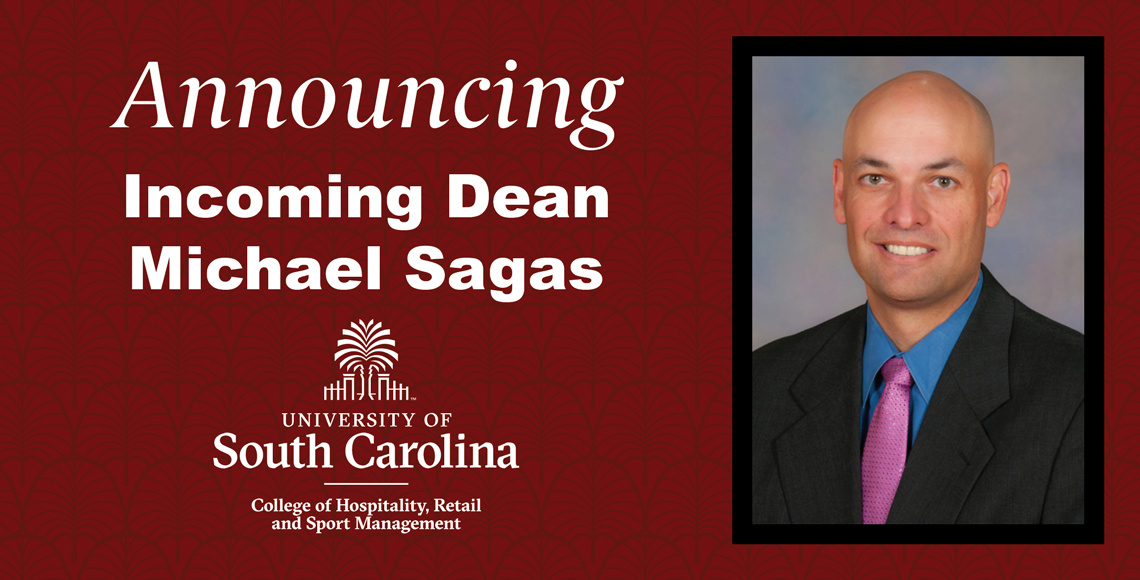 Graphic announcing new incoming Dean Michael Sagas