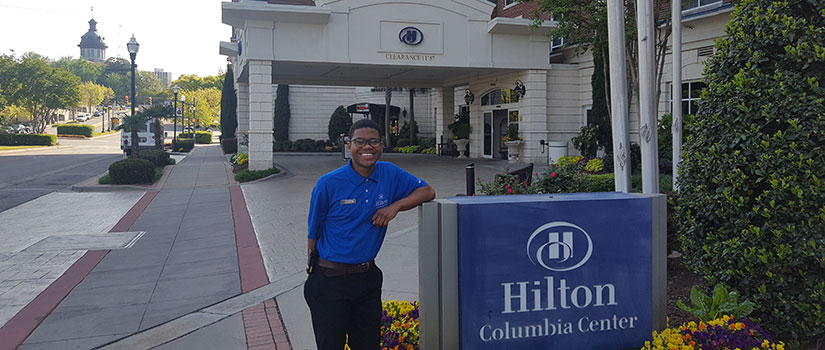 Dashon Murray interns with the Hilton Columbia.