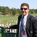 Club Manager Tom DeLozier stands in front of an overlook at Quail Hollow Golf Club in Charlotte, North Carolina.
