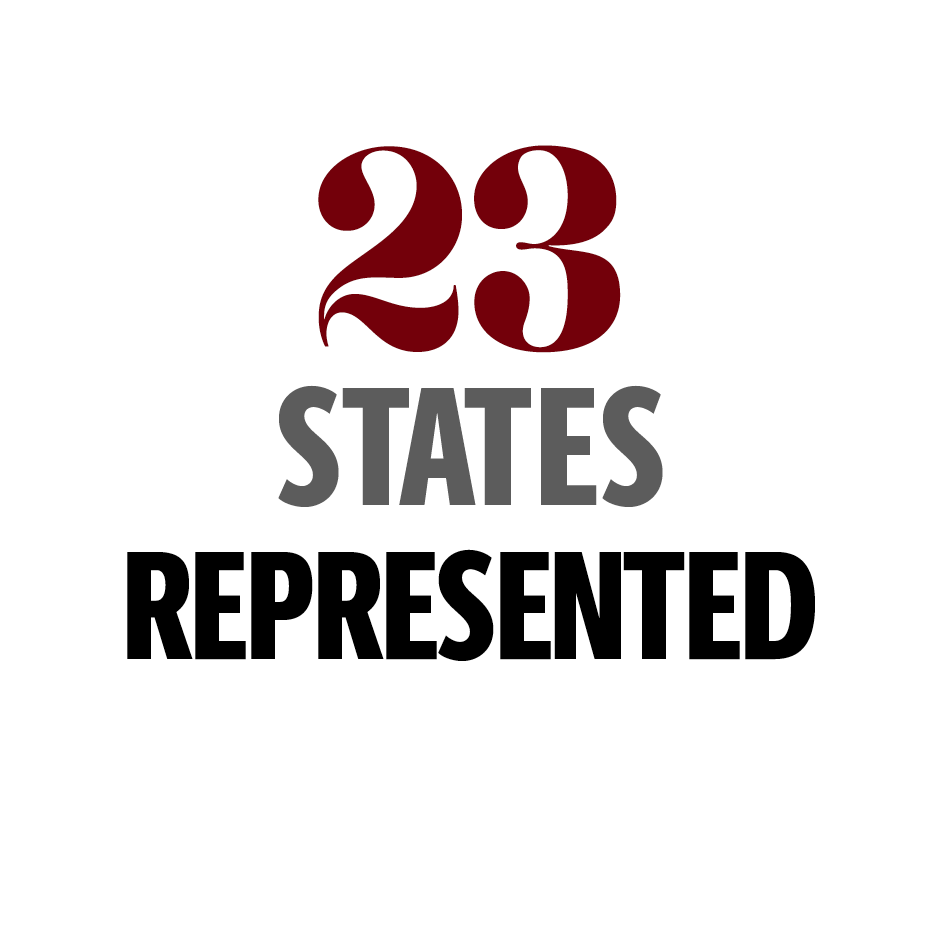 23 states represented
