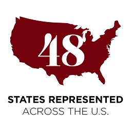 infographic: alumni can be found in 48 states across the US