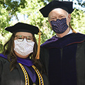 Morgan Spires and Dean Hubbard during the ceremony