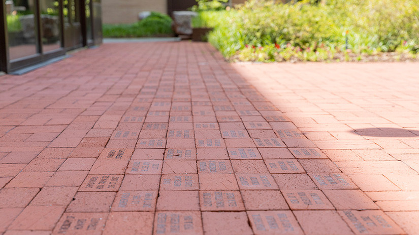 Bricks in the Joseph F. Rice School of Law courtyard