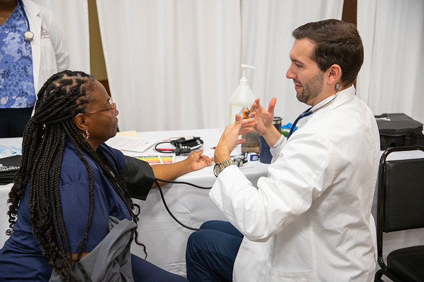 The School of Medicine Columbia represented the University of South Carolina at the annual Ollie Johnson Memorial I-95 Health Fair held in Santee, South Carolina, on the first day of August.