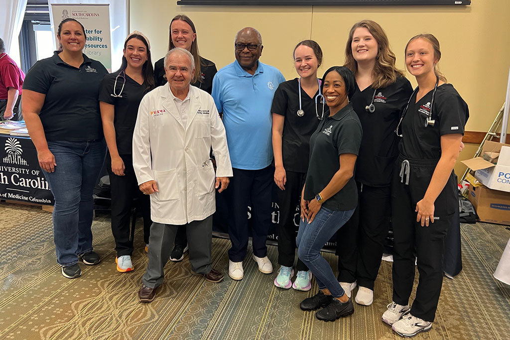 The School of Medicine Columbia represented the University of South Carolina at the annual Ollie Johnson Memorial I-95 Health Fair held in Santee, South Carolina, on the first day of August.