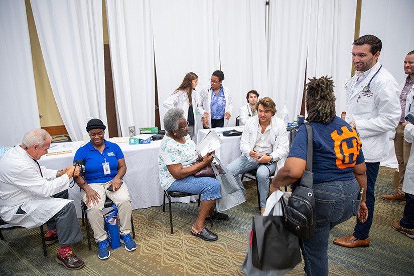 The School of Medicine Columbia represented the University of South Carolina at the annual Ollie Johnson Memorial I-95 Health Fair held in Santee, South Carolina, on the first day of August.