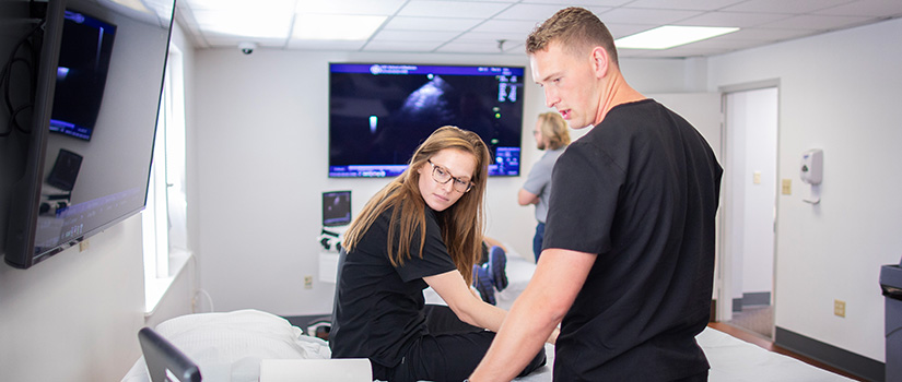 Students in the ultrasound institute