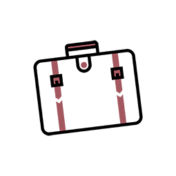 Branded suitcase icon