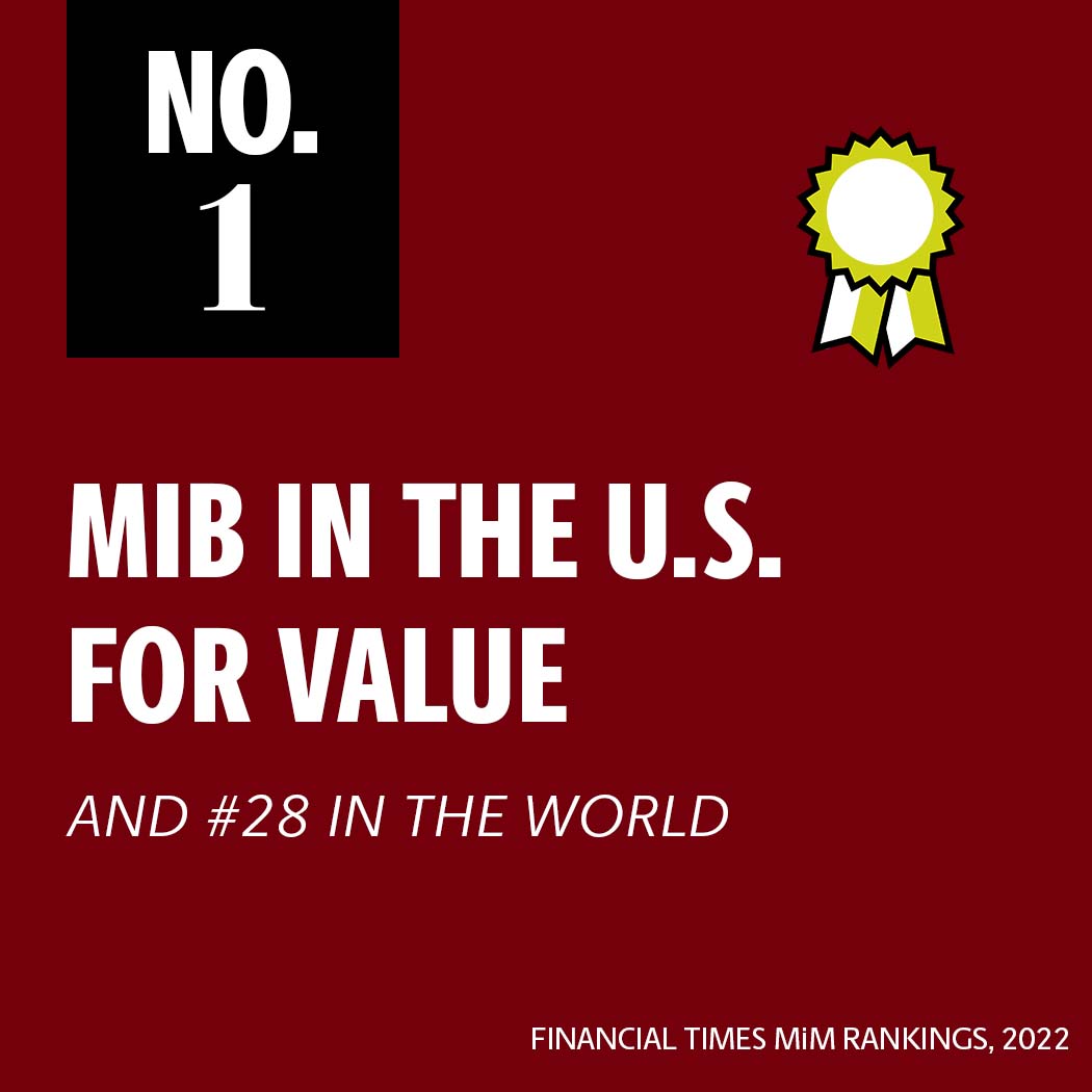 No. 1 MIB in the U.S. for value and no. 28 in the world (Financial Time MiM Rankings, 2022