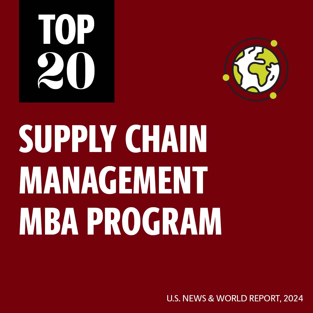 Top 20 Supply Chain Management Program; U.S. News and World Report