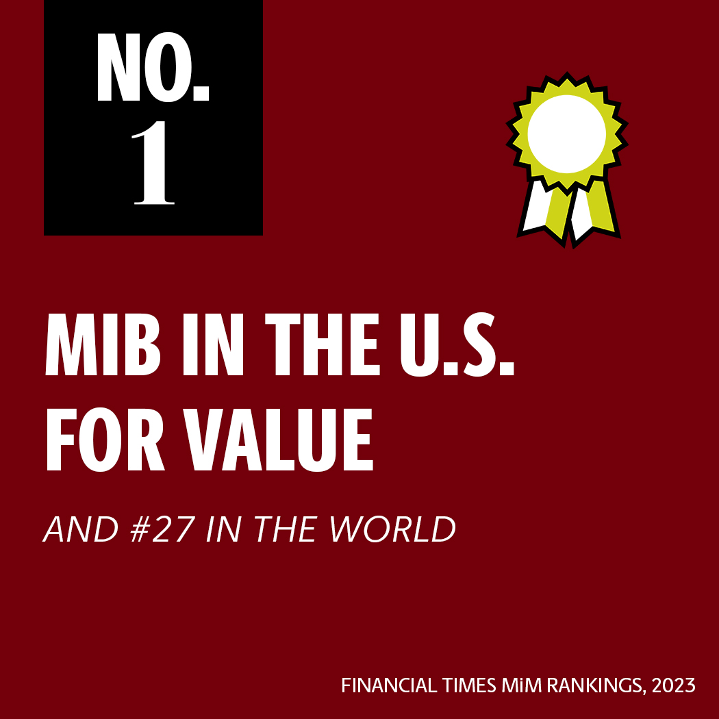 No. 1 MIB in the U.S. for value and no. 27 in the world (Financial Time MiM Rankings, 2023