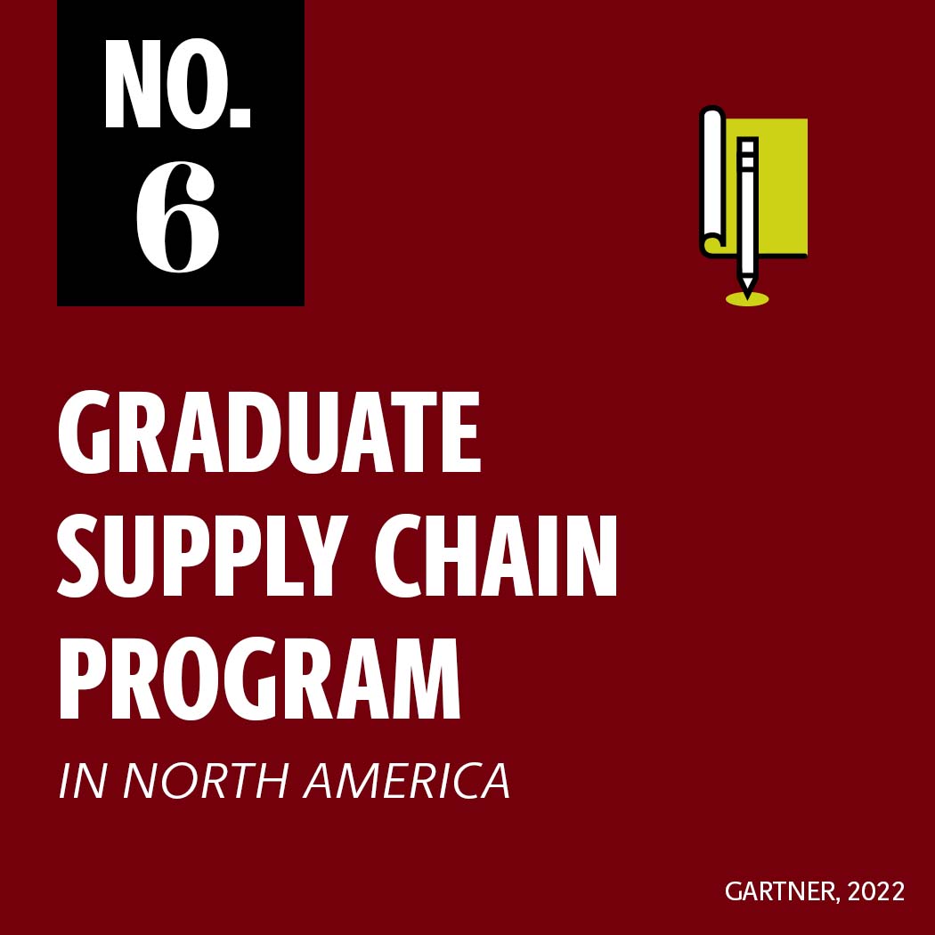 No. 6 graduate supply chain program in North America; Gartner 2022